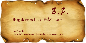 Bogdanovits Péter névjegykártya
